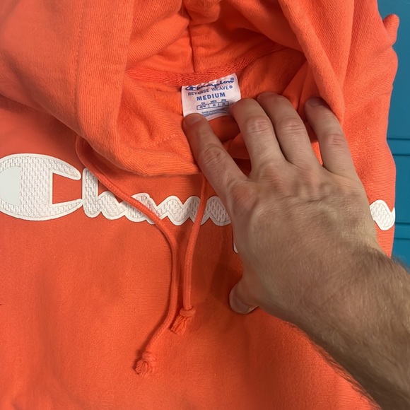 Champion Reverse Weave Classic Script Hoodie - Picture 3 of 3